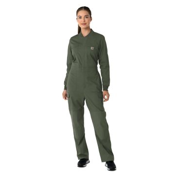 Carhartt Scrubs C21418 Women's Eleven-Pocket Ripstop Coverall - Olive