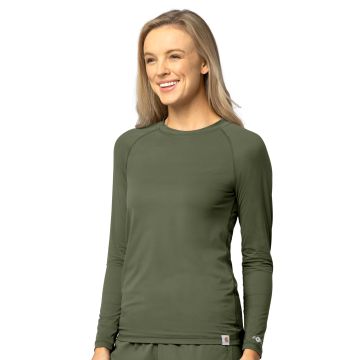 Carhartt Scrubs C31002 Women's Modern Fit Long Sleeve Tee - Olive