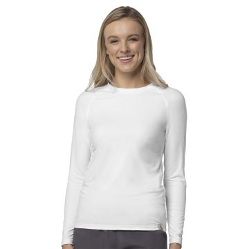 Carhartt Scrubs C31002 Women's Modern Fit Long Sleeve Tee - White