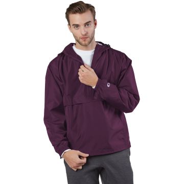 Champion CO200 Adult Packable Anorak 1/4 Zip Jacket - MAROON