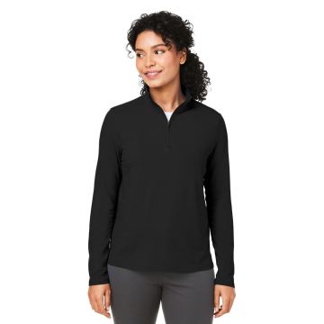 Devon & Jones DG425W Ladies' Raleigh Stretch Quarter-Zip - BLACK