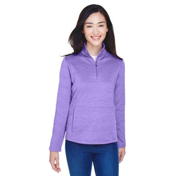 Devon & Jones DG798W Women's Newbury Mlange Fleece Quarter-Zip