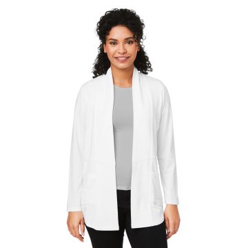 Devon & Jones DP125W Ladies' Raleigh Stretch Cardigan - WHITE