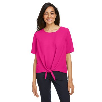 Devon & Jones DP617W Women's Perfect Fit Tie-Front Blouse