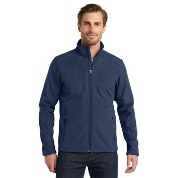 Eddie Bauer EB532 Eddie Bauer Shaded Crosshatch Soft Shell Jacket. EB532 - Blue