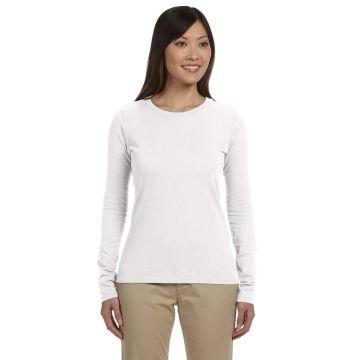 econscious EC3500 Ladies' Classic Long-Sleeve T-Shirt - WHITE