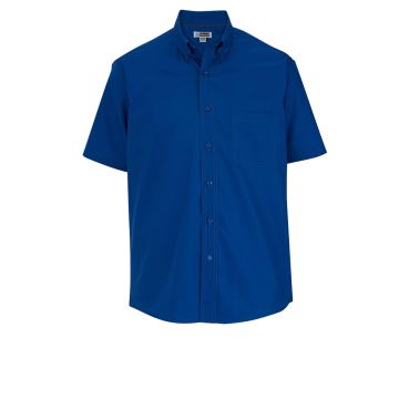 Edwards 1245 Men's Lightweight Short Sleeve Poplin Shirt - Royal