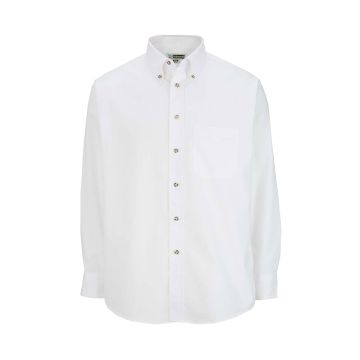 Edwards 1280 Men's One-Pocket Poplin-Long Sleeve - White