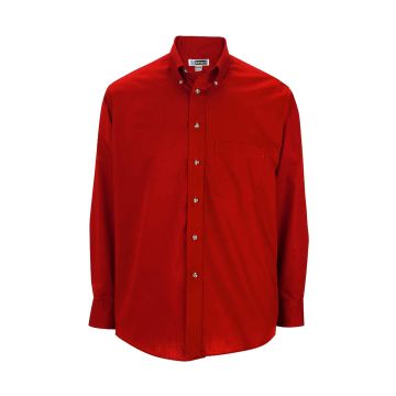 Edwards 1280 Men's One-Pocket Poplin-Long Sleeve - Red