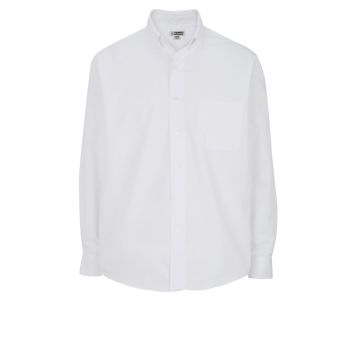 Edwards 1295 Men's Lightweight Long Sleeve Poplin Shirt - White