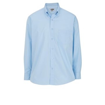 Edwards 1295 Men's Lightweight Long Sleeve Poplin Shirt - Blue