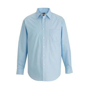 Edwards 1354 Men's 1-Pocket Essential Broadcloth Shirt - Blue