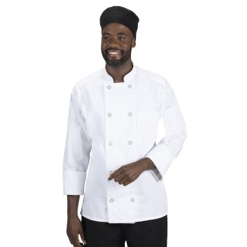Edwards 3301 Unisex Classic 10-Button Chef Coat - White