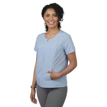 Edwards 7279 Women's Scoop Neck Full-Zip Tunic
