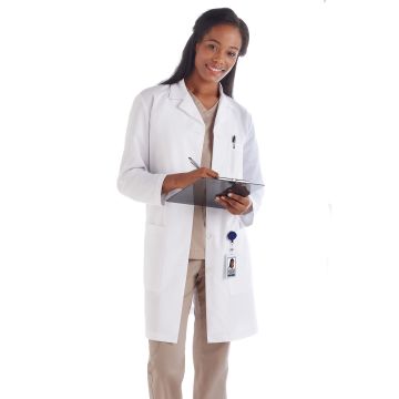 Meta 15113 Women's Three-Pocket 37" Full-Length Lab Coat
