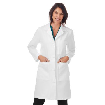 Meta 763 Women's Knot Button Five-Pocket 38" iPad Lab Coat