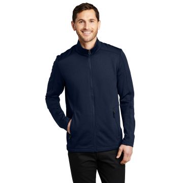 Port Authority  &  Grid Fleece Jacket. F239