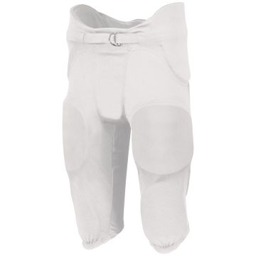 Augusta Sportswear F25PFW Youth Integrated 7-Piece Pad Football Pant - WHITE