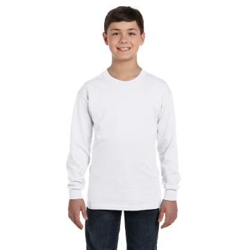 Gildan G540B Youth Heavy Cotton? Long-Sleeve T-Shirt - WHITE