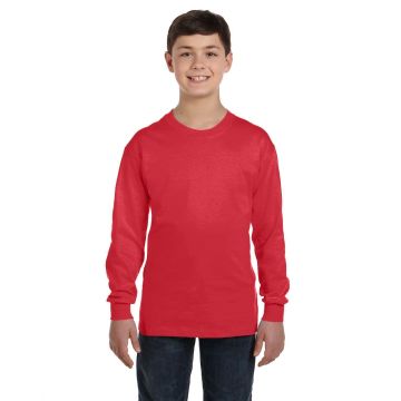 Gildan G540B Youth Heavy Cotton? Long-Sleeve T-Shirt - RED