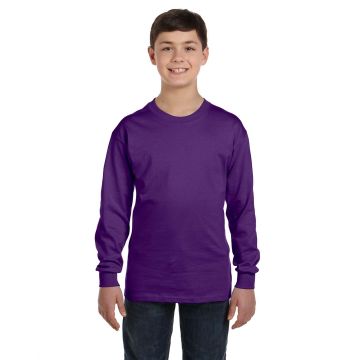 Gildan G540B Youth Heavy Cotton? Long-Sleeve T-Shirt - PURPLE