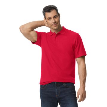 Gildan G648 Men's Softstyle Double Pique Polo - RED