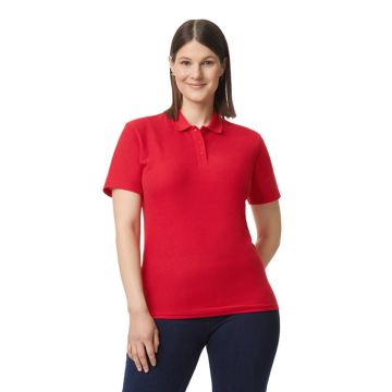 Gildan G648L Ladies' Softstyle Double Pique Polo - RED