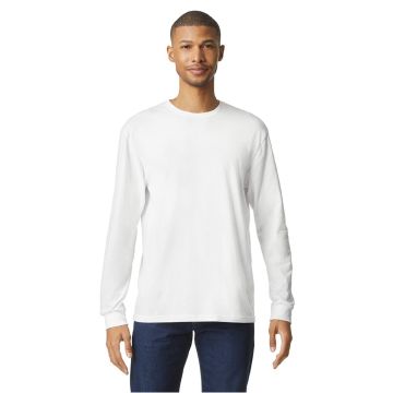 Gildan G674 Unisex Softstyle CVC Long Sleeve T-Shirt - WHITE
