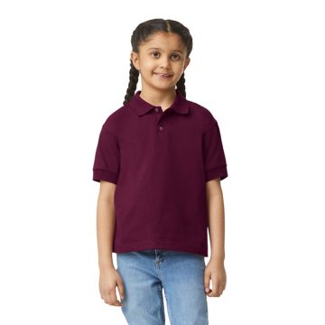 Gildan G880B Youth 6 oz., 50/50 Jersey Polo - MAROON