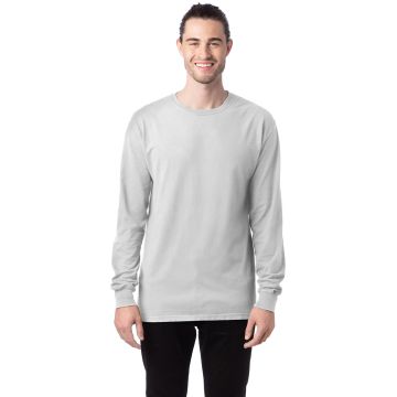 ComfortWash by Hanes GDH200 Unisex Garment-Dyed Long-Sleeve T-Shirt - WHITE
