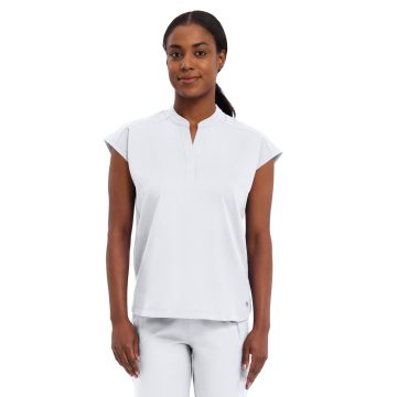 Healing Hands 2152 Women's 2-Pocket Journey Relaxed Fit Top - White
