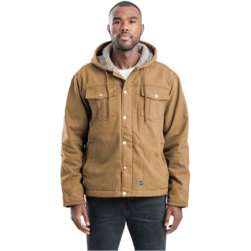 Berne HJ57 Men's Vintage Washed Sherpa-Lined Hooded Jacket