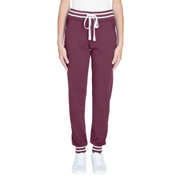 J America JA8654 Ladies' Relay Jogger - MAROON
