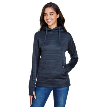 J America JA8662 Women's Odyssey Striped Poly Fleece Lapover Hood