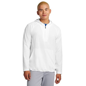 Sport-Tek JST488 Sport-Tek &#174;  Repeat 1/2-Zip Long Sleeve Hooded Jacket JST488 - White