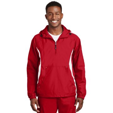 Sport-Tek &  Colorblock Raglan Anorak. JST63