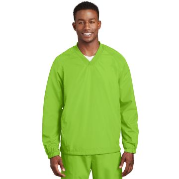 Sport-Tek &  V-Neck Raglan Wind Shirt. JST72