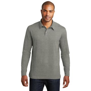  DISCONTINUED  Port Authority &  Long Sleeve Meridian Cotton Blend Polo. K577LS