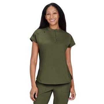 KOI 1139 Women’s Two-Pocket Button Closure Scrub Top