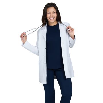 KOI 473 Womens Three-Pocket Water Repellent 32" Connect Lab Coat