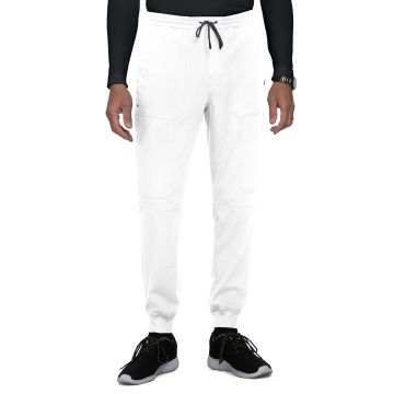KOI 608 Men's Seven-Pocket Jogger Day to Night Pant - White