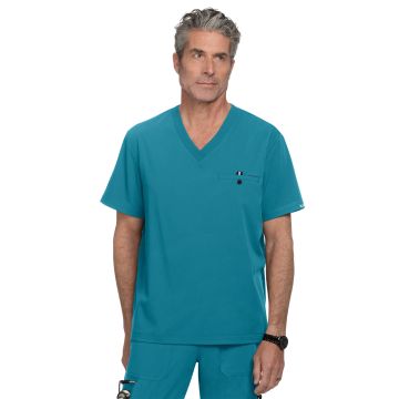 KOI 671 Men's One-Pocket V-Neck Tuck-In On Call Top