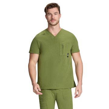 KOI 674 Men's Four-Pocket V-Neck Caldwell Scrub Top