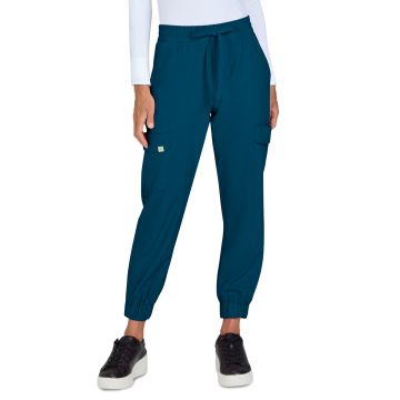 KOI 783 Women's Six-Pocket Jogger-Style Eco-Friendly Elastic Drawstring Terra Pant