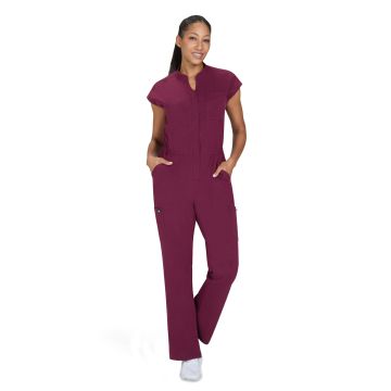 KOI 907 Women's Nine-Pocket Zipper Front Boot Cut Anja Jumpsuit