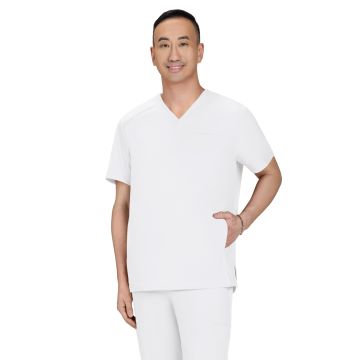KOI C652 Men's Three-Pocket Stasis Scrub Top - White