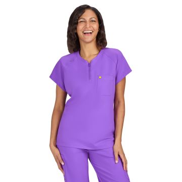 KOI S100 Women's One-Pocket Zipper Neck Ecstatic Top