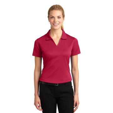 Sport-Tek &  Ladies Dri-Mesh &  V-Neck Polo.  L469