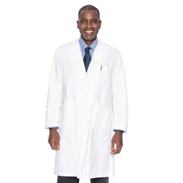 Landau 3138 Men's Three-Pocket 100% Cotton 43.5" Full-Length Lab Coat