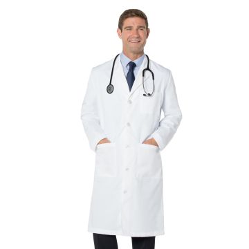 Landau 3140 Men's Three-Pocket 43.5" Full-Length Lab Coat